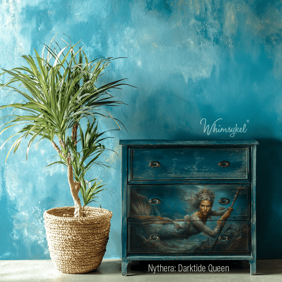 Nythera: Darktide Queen | 21"x29" | Large Decoupage Tissue Paper | Whimsykel Designs | dark queen of the sea - NEW!