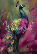 Regal Confidence | 21"x29" | Large Decoupage Tissue Paper | Whimsykel Designs | vibrant regal peacock Whimsykel