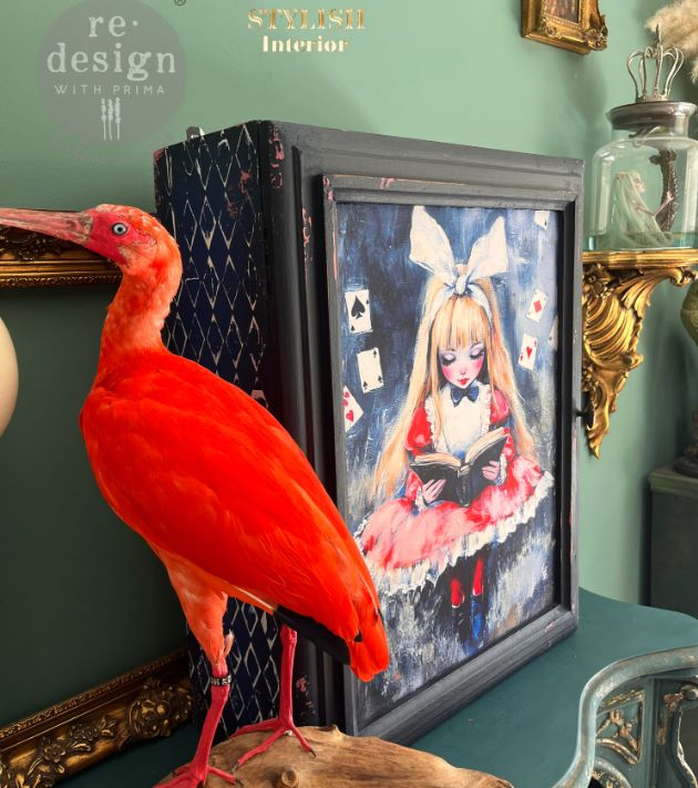 A Royal Flush of Thoughts | A2 16.54" x 23.39" | Decoupage Fiber Paper | Redesign with Prima