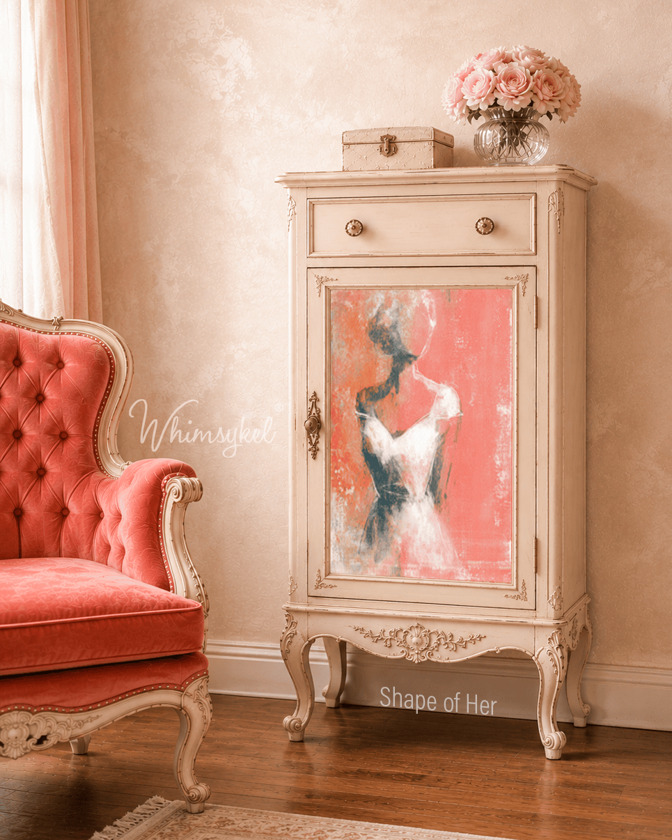 Shape of Her | 21"x29" | Decoupage Tissue Paper | Whimsykel Designs