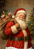 Vintage Santa | A3 Rice Decoupage Paper – 1 Sheet, 11.7" x 16.54" | Dixie Belle