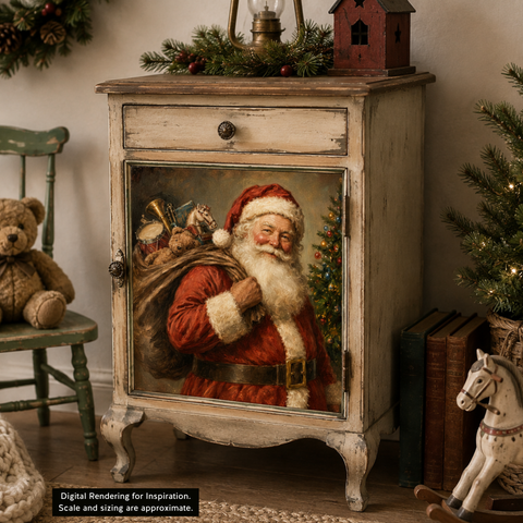 Vintage Santa | A3 Rice Decoupage Paper – 1 Sheet, 11.7" x 16.54" | Dixie Belle