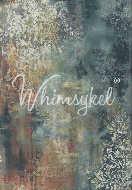 Winter Patina | 21"x29" | Large Decoupage Tissue Paper | Whimsykel Designs | vintage patina texture