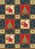 Yuletide Quilt | A3 Rice Decoupage Paper – 1 Sheet, 11.7" x 16.54" | Dixie Belle