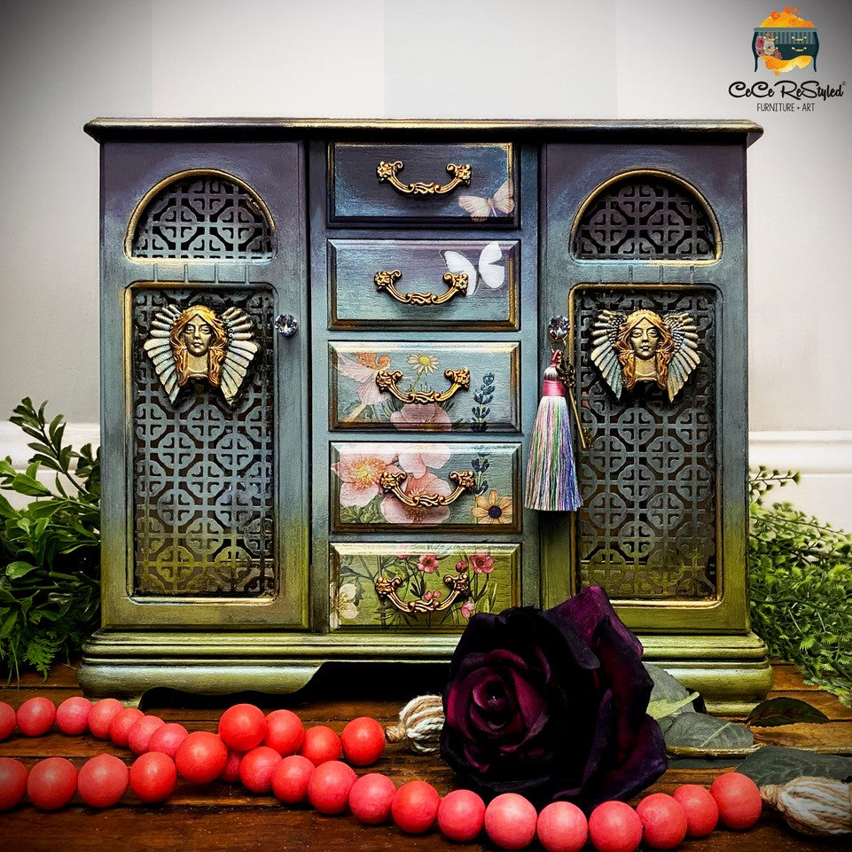 Cherry Blossoms - Resin Mould 5"x8" Redesign with Prima