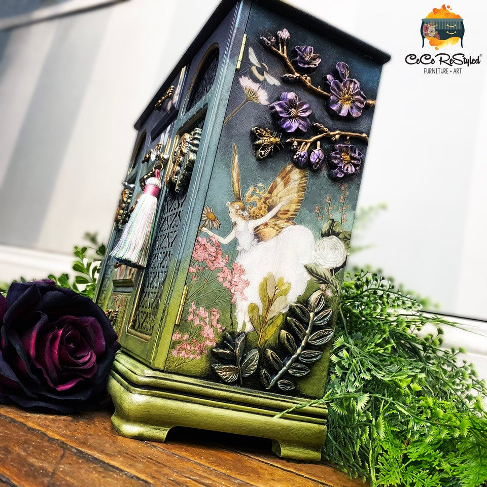 Cherry Blossoms - Resin Mould 5"x8" Redesign with Prima