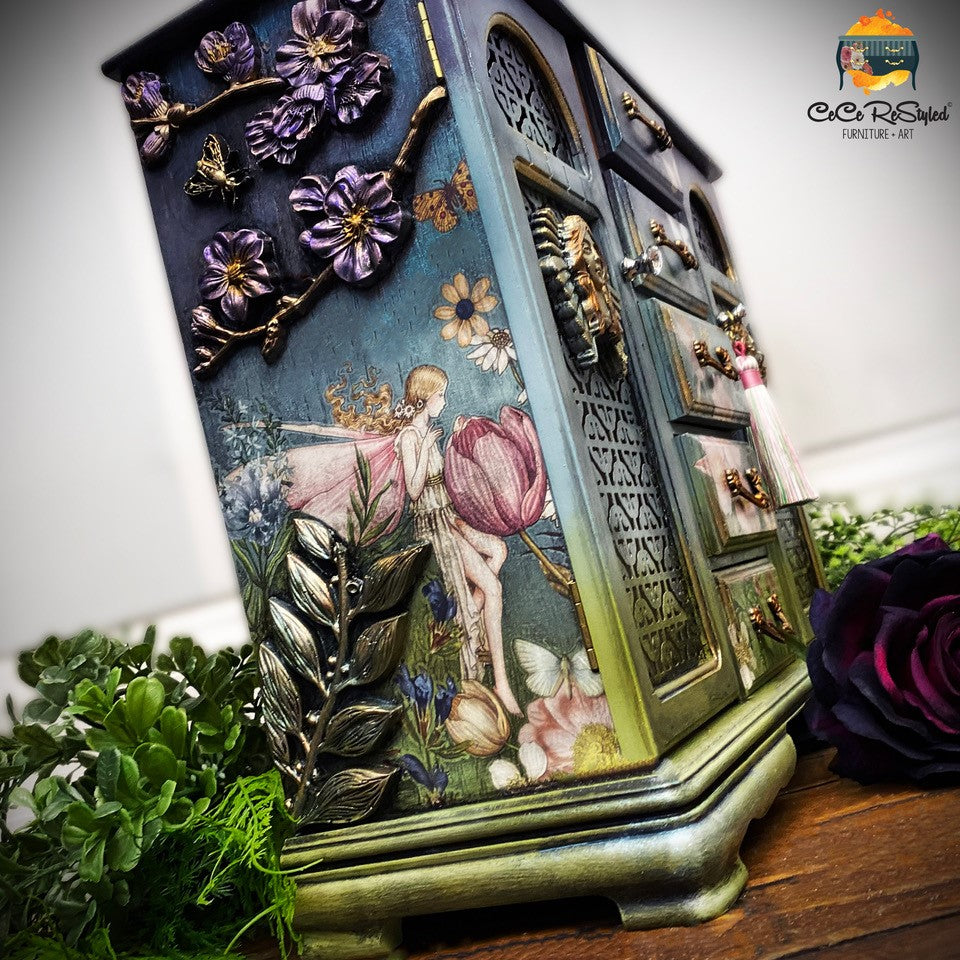 Cherry Blossoms - Resin Mould 5"x8" Redesign with Prima