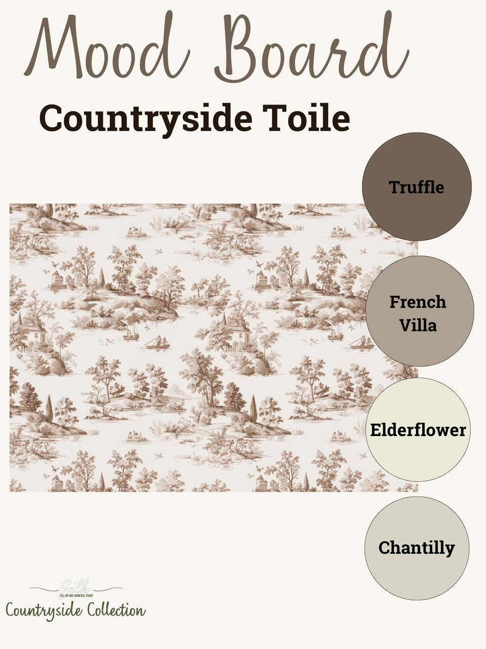 Countryside Toile - Rice Decoupage Paper| A1 or A2 | Large Decoupage Tissue Paper | Dixie Belle Paint Dixie Belle Paint