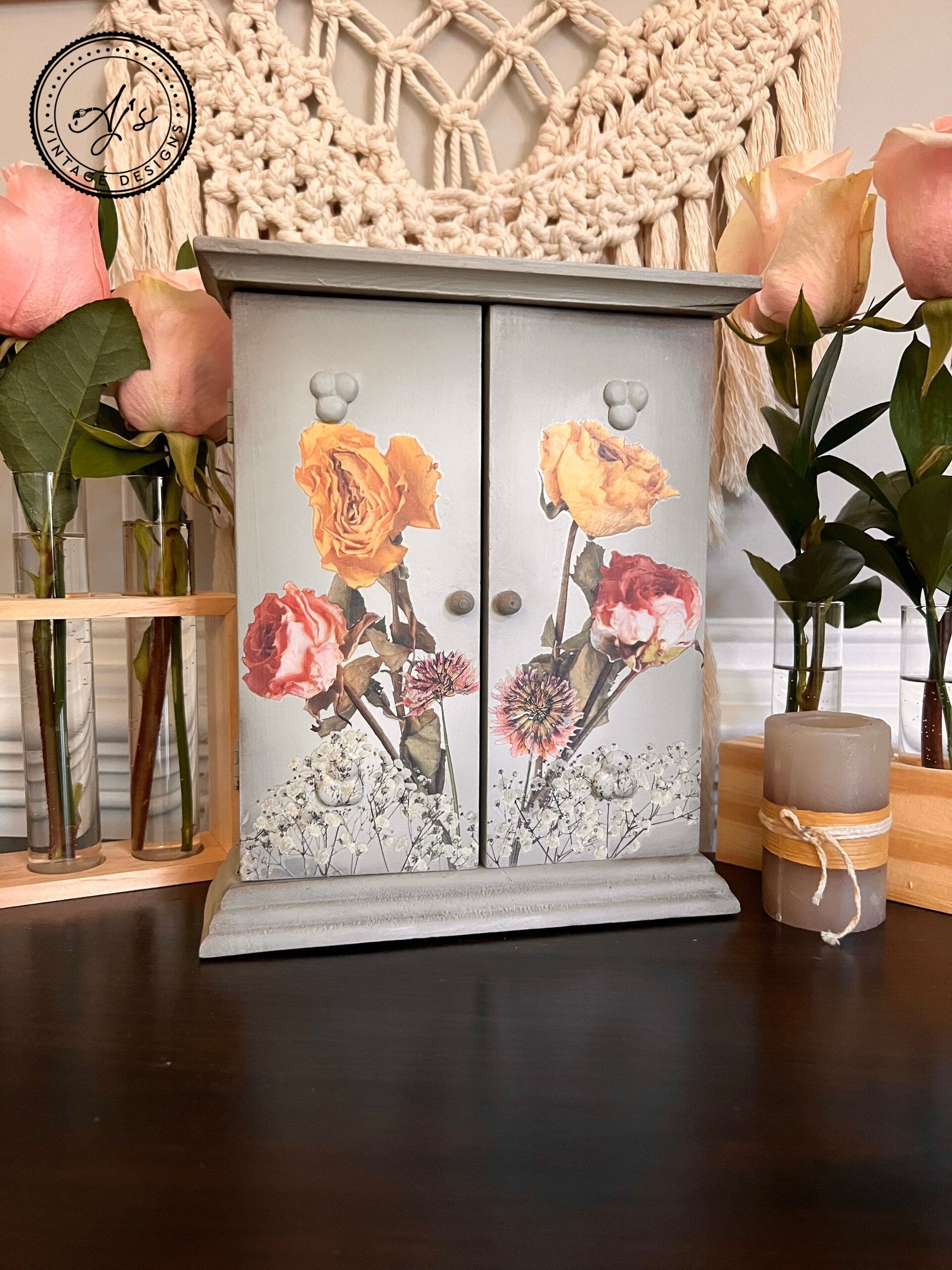 PINK PAMPAS and DRIED Wilds | Retired | Transfer | Dixie Belle Paint | dried florals