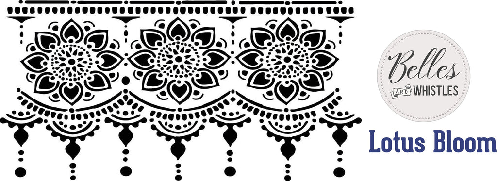 LOTUS BLOOM | Stencil | Furniture | Arts & Crafts | Dixie Belle Paint