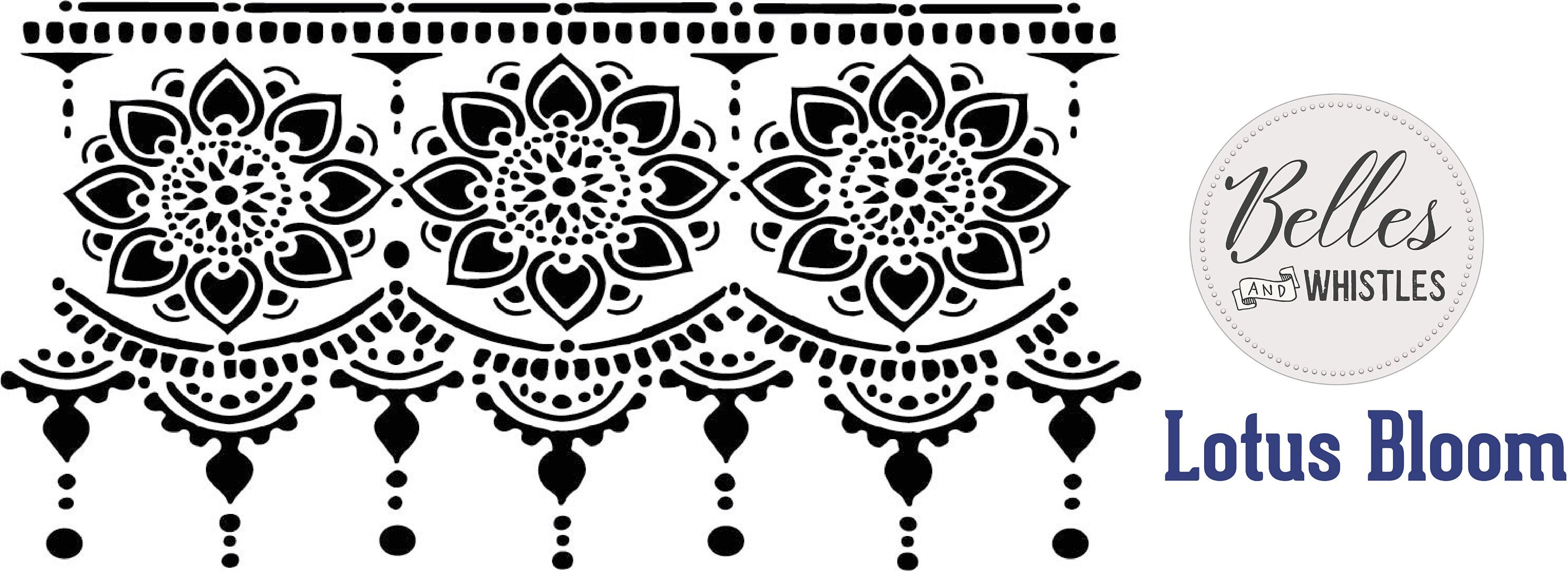 LOTUS BLOOM | Stencil | Furniture | Arts & Crafts | Dixie Belle Paint