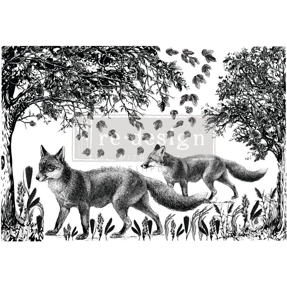 FOX MEADOWS - decor transfers Redesign with Prima - total sheet size 24X35, 2 sheets