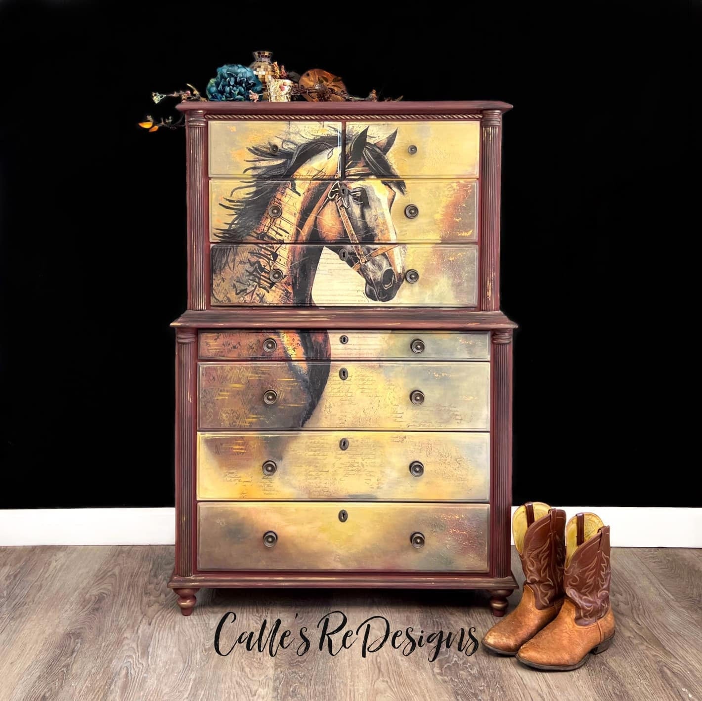 Gatsby: Horse Large Decoupage Tissue Paper for Furniture 21x29 Whimsykel Designs Musical Horse
