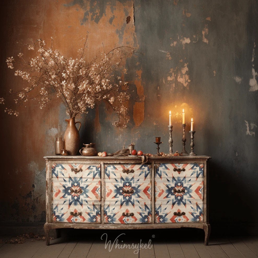 Pioneer Trails Large Decoupage Tissue Paper for Furniture 21x29 Whimsykel Designs Native