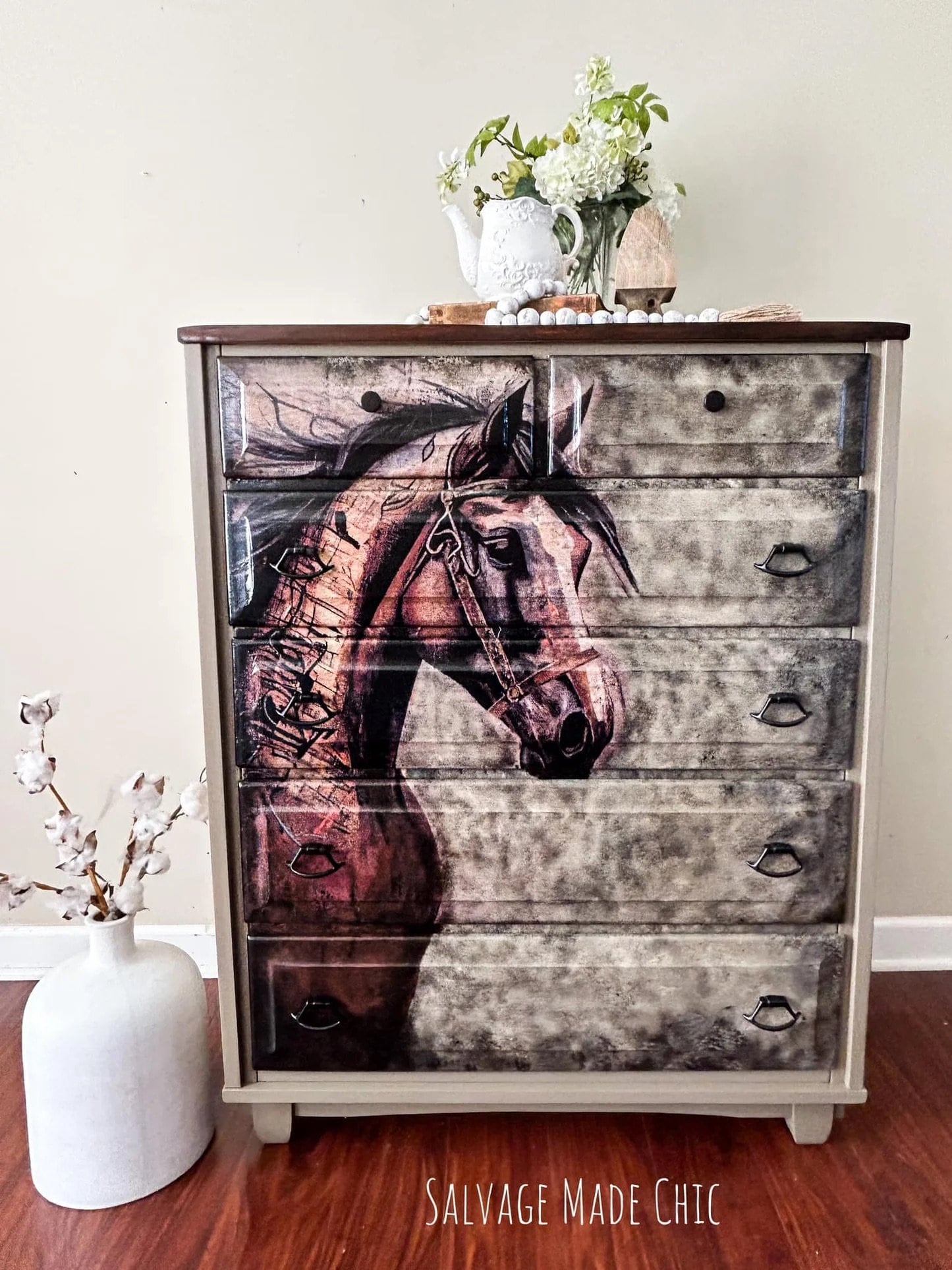 Gatsby: Horse Large Decoupage Tissue Paper for Furniture 21x29 Whimsykel Designs Musical Horse