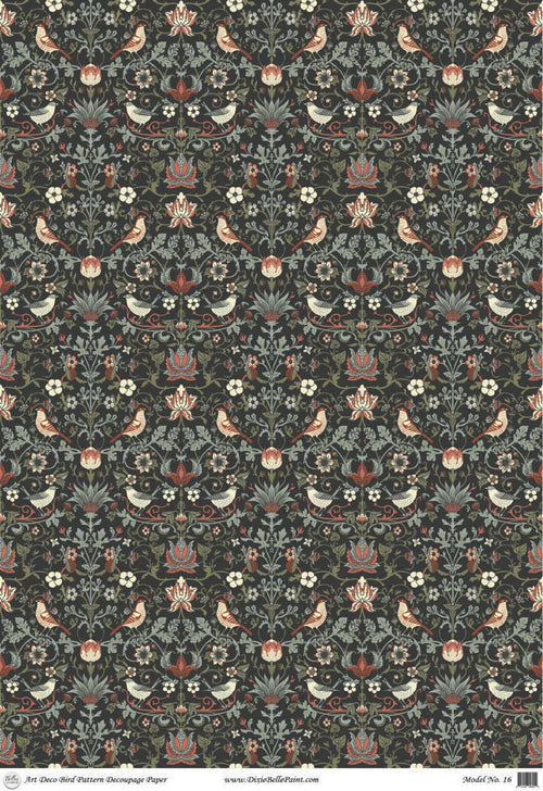 ART DECO BIRD | Retired | A1 Rice Decoupage Paper | Dixie Belle Paint | Furniture | Arts & Crafts Dixie Belle Paint