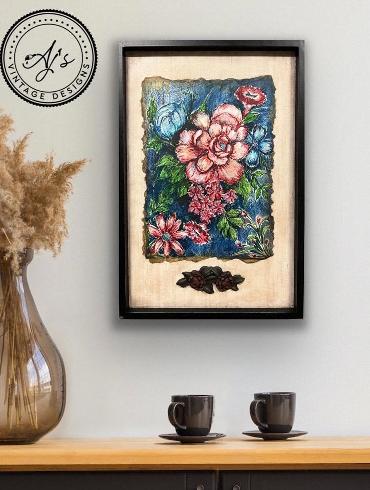 BLOOMING PARCHMENT | Retired | A3- 11.7 x 16.54 inches | Rice Decoupage Paper | Furniture | Crafts | Art