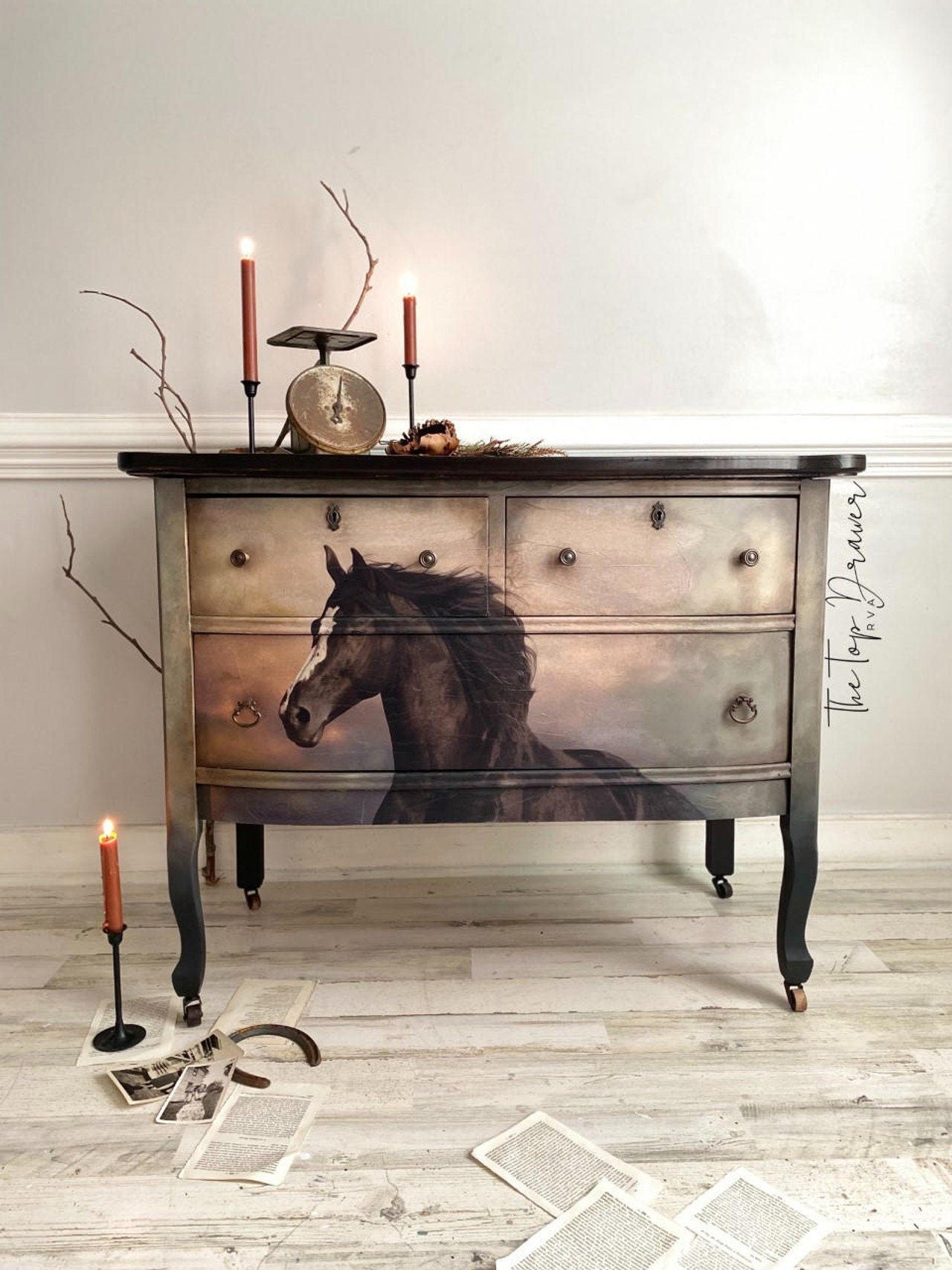 MAJESTIC HORSE | Retired | A1 Rice Decoupage Paper | For Furniture | Crafts | Art | Dixie Belle Paint