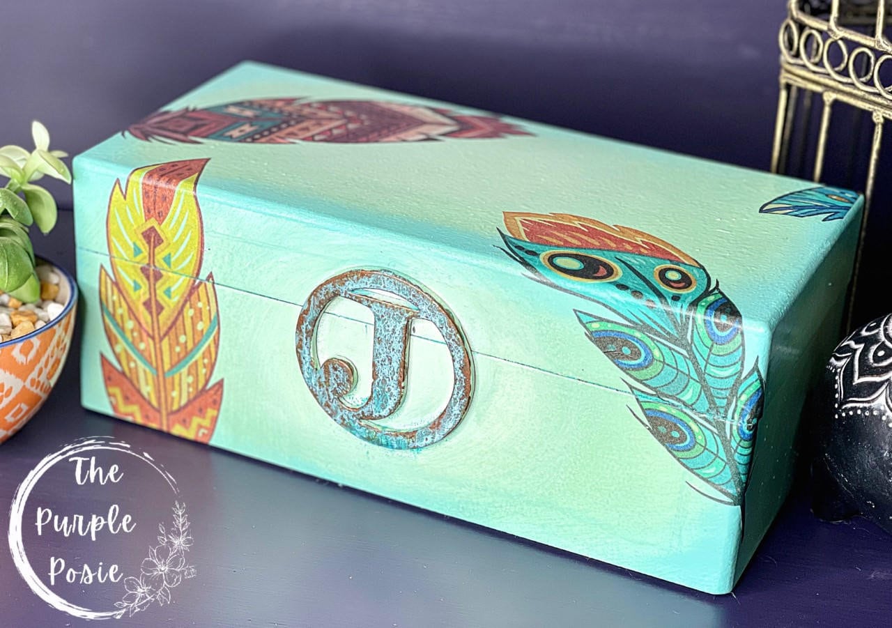 FEATHERS | Retired | Rice Decoupage Paper - For Furniture | Crafts | Art | Dixie Belle Paint | Belles & Whistles