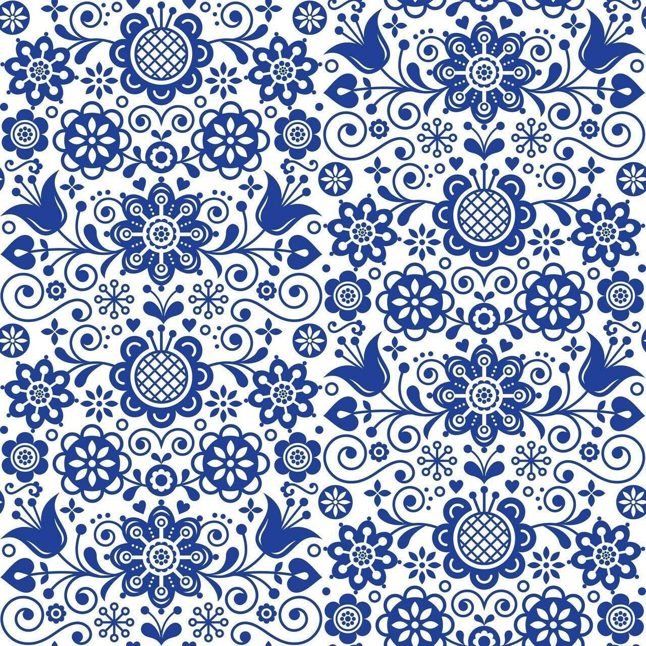 BLUE GLASS ORNATE | Retired | Rice Decoupage Paper - For Furniture | Crafts | Art | Dixie Belle Paint | Belles & Whistles