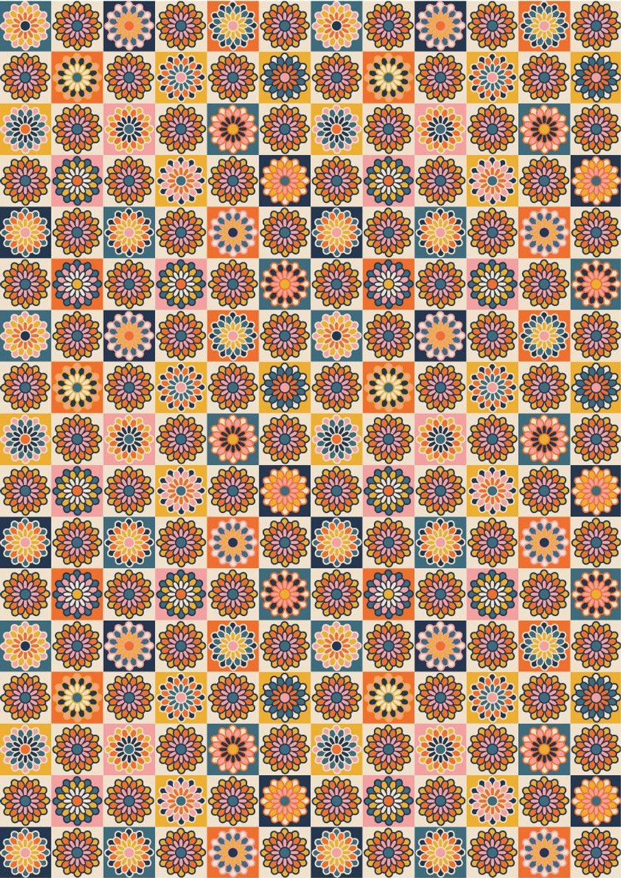 DAHLIA PATCH | A3- 11.7 x 16.54 inches | Rice Decoupage Paper | Furniture | Crafts | Art