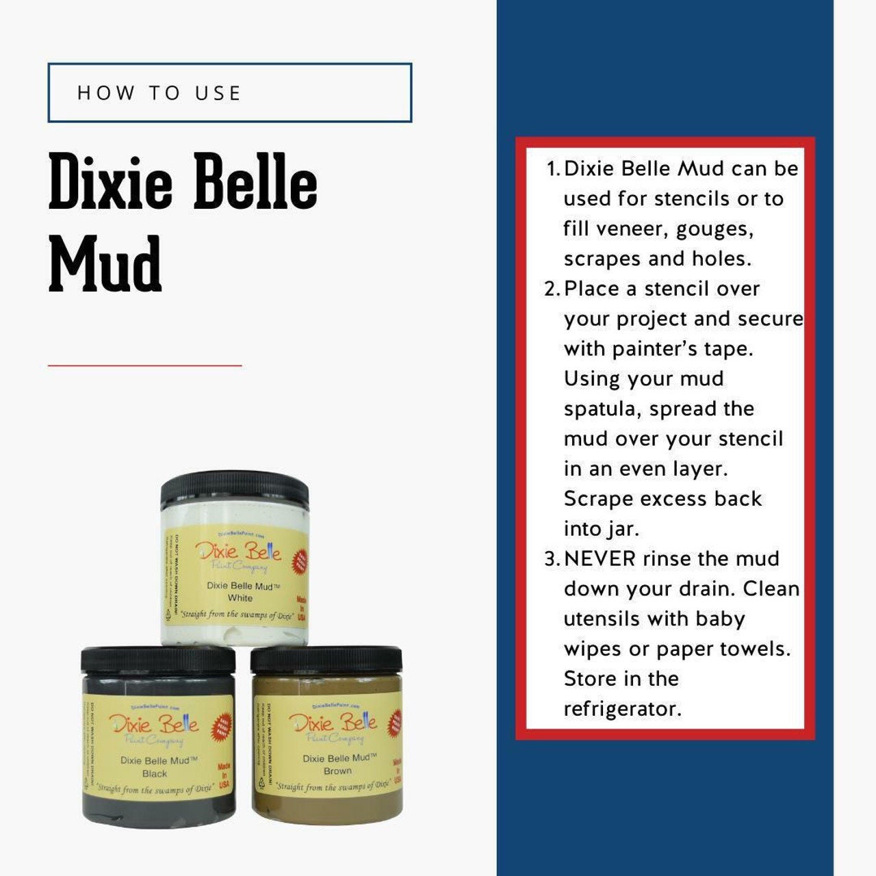 Mud Dixie Belle Paint -Same Day Shipping