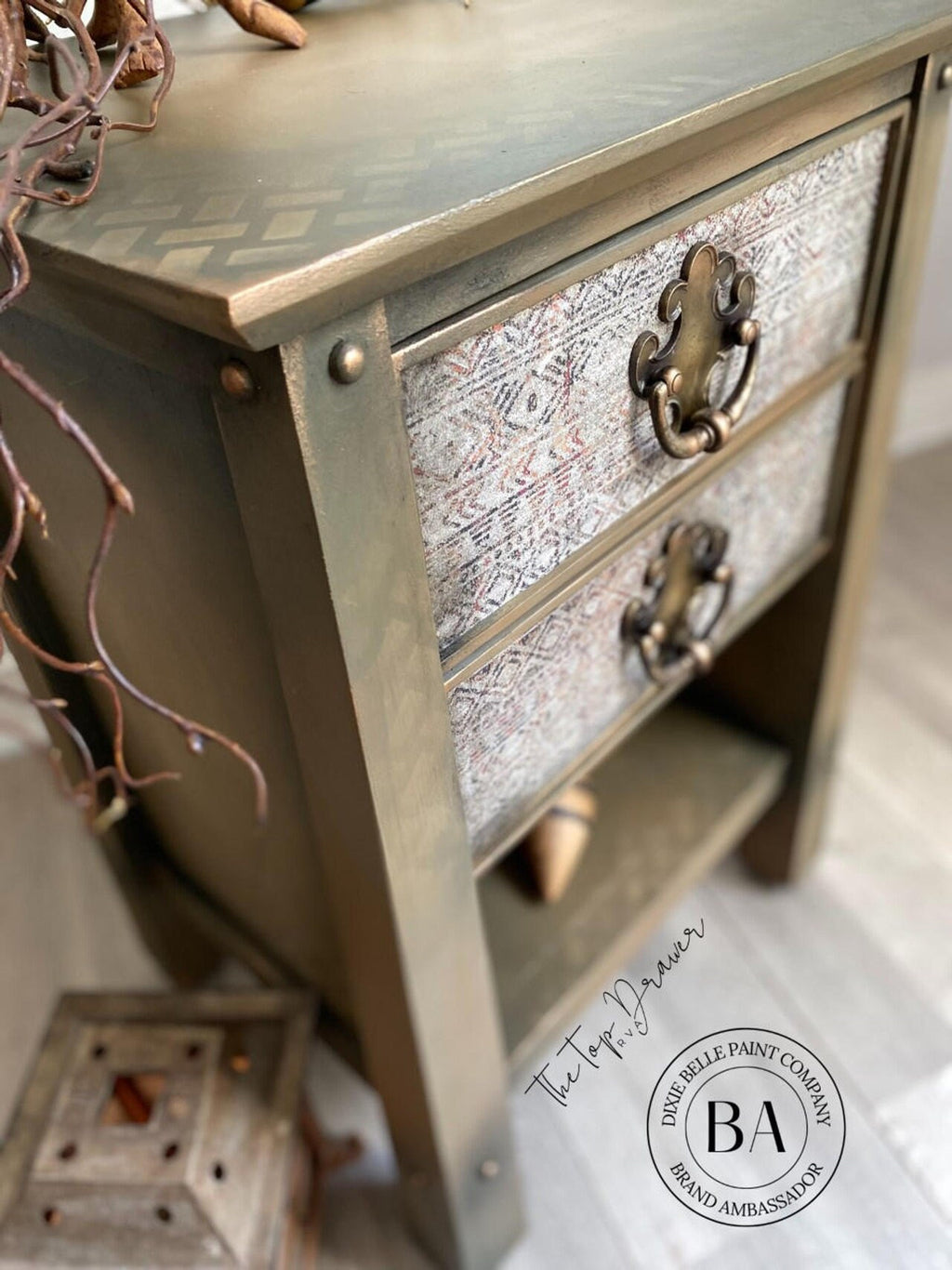 ANCIENT MUD CLOTH | Retired | A1 Rice Decoupage Paper | Dixie Belle Paint | Furniture | Arts & Crafts