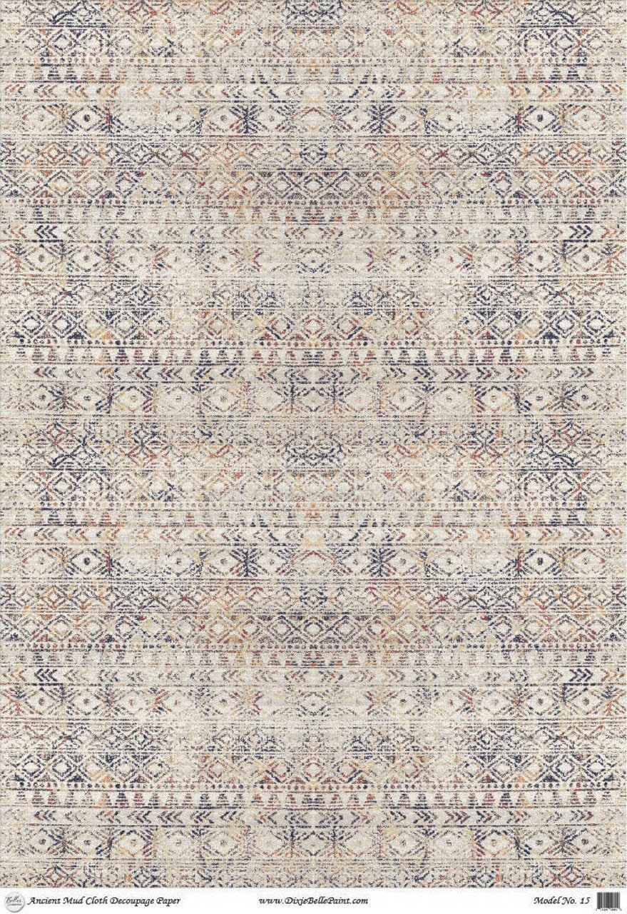 ANCIENT MUD CLOTH | Retired | A1 Rice Decoupage Paper | Dixie Belle Paint | Furniture | Arts & Crafts