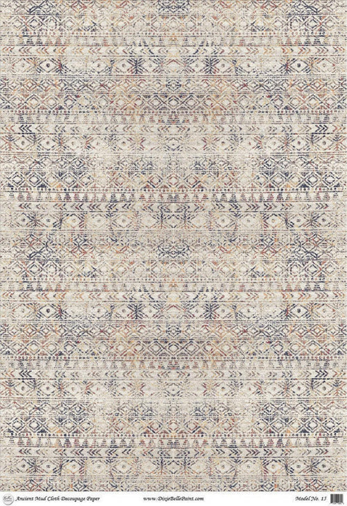 ANCIENT MUD CLOTH | Retired | A1 Rice Decoupage Paper | Dixie Belle Paint | Furniture | Arts & Crafts Dixie Belle Paint