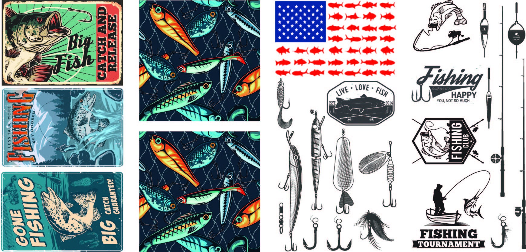 GONE FISHING | Small Transfer | Dixie Belle Paint | fishing transfers