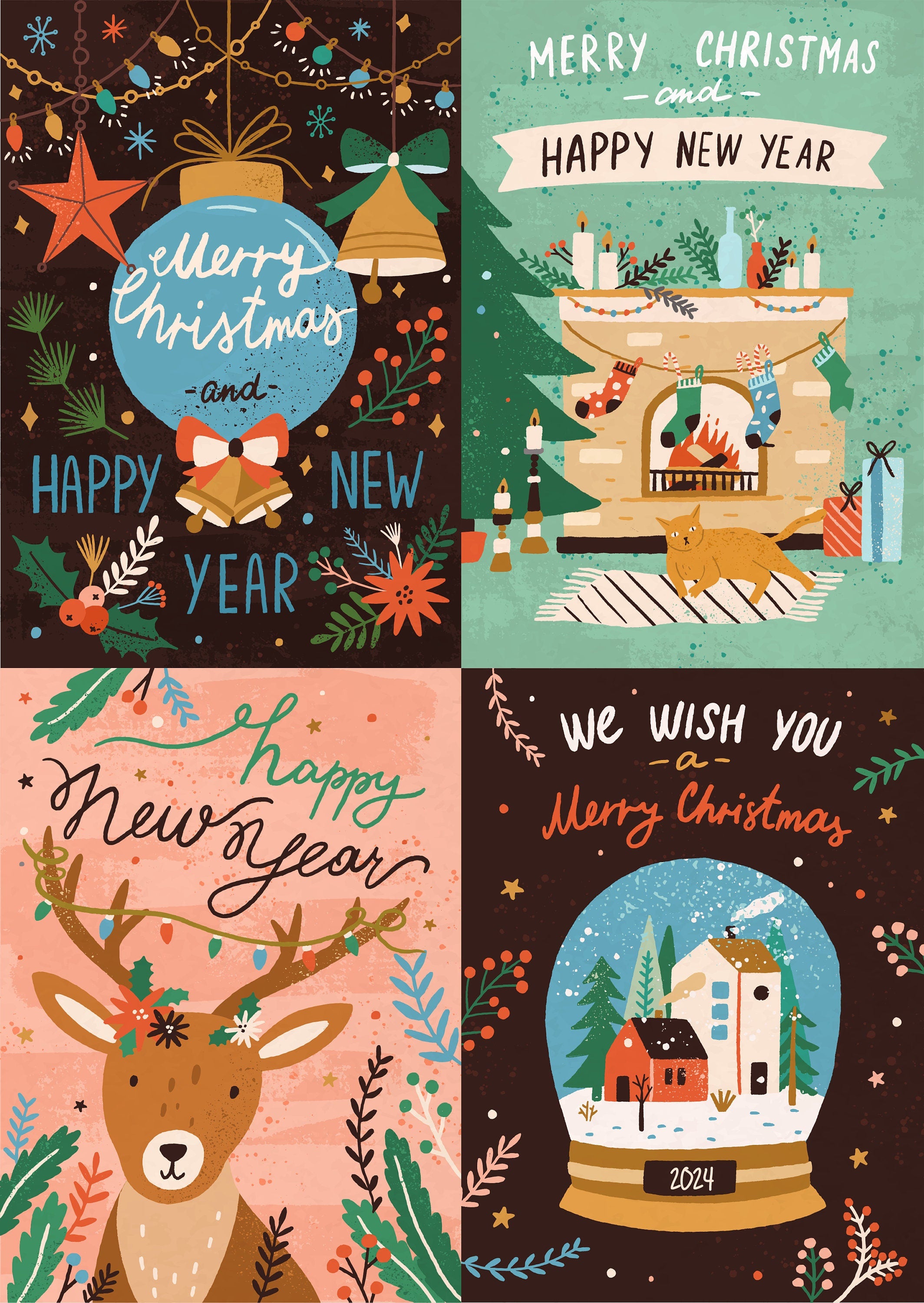 JOLLY JINGLES | 1 Sheet - A4 8.3" x 11.7" | Rice Decoupage Paper For Furniture | Crafts | Art | Dixie Belle Paint