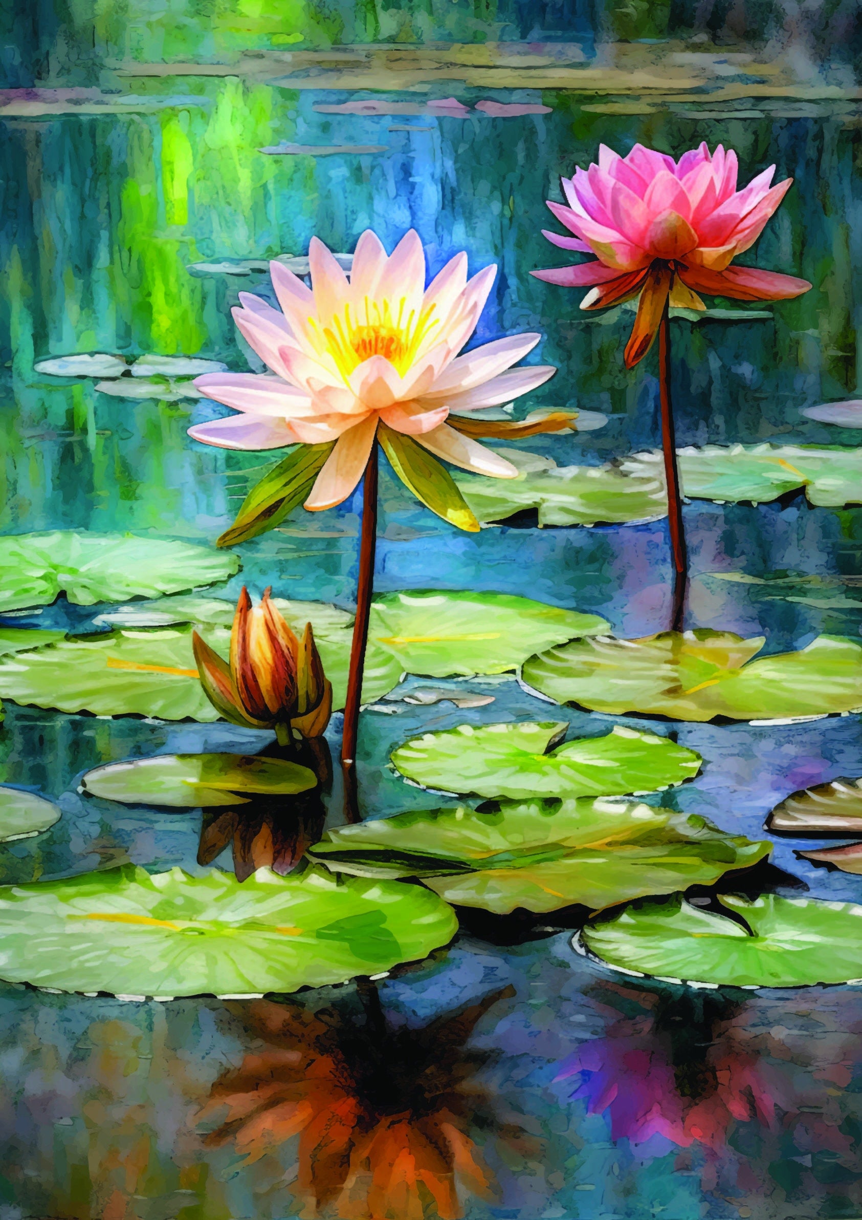 Lily Pads | A1 Rice Decoupage Paper | Furniture | Arts & Crafts | Dixie Belle Paint Company