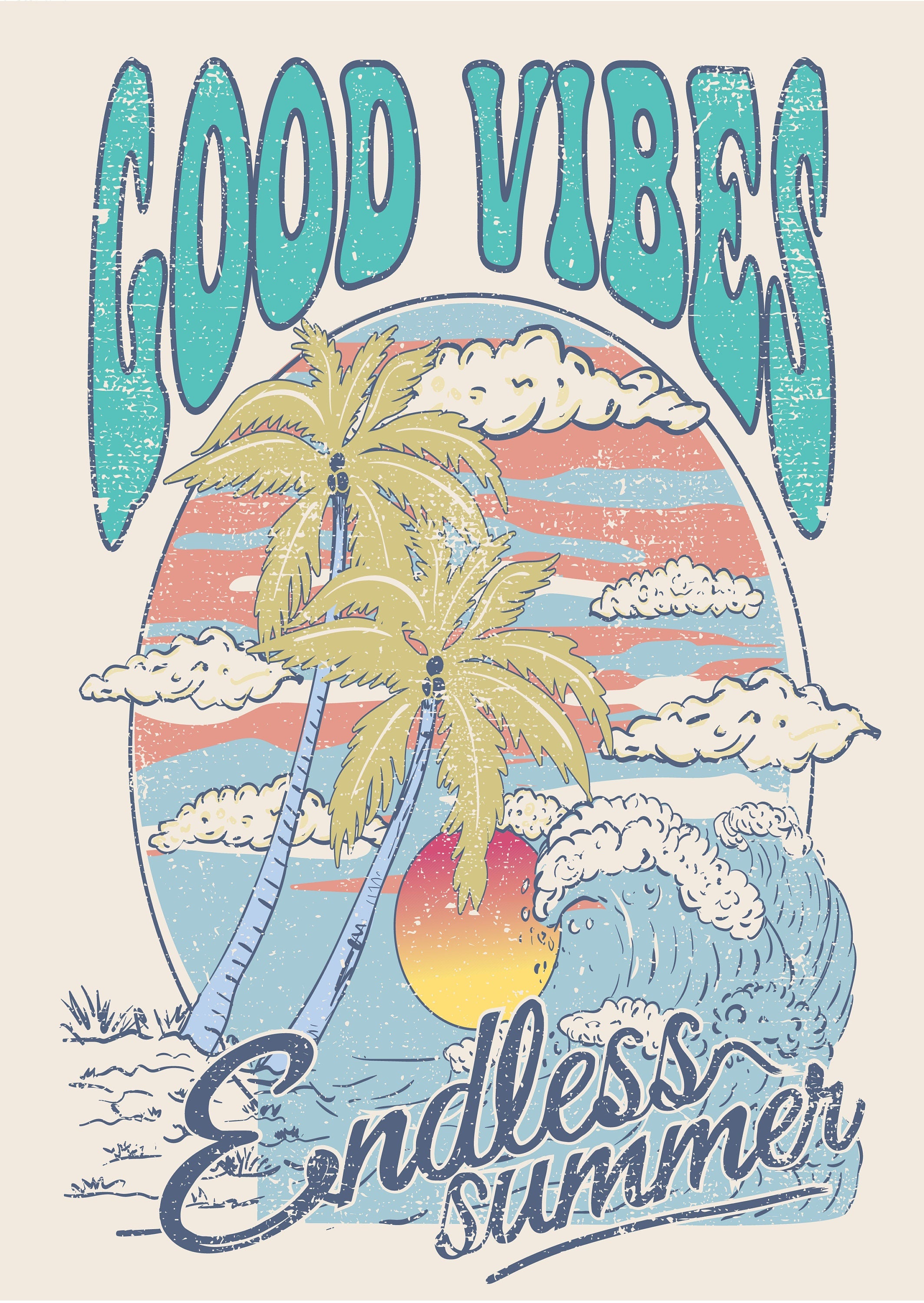 Endless Summer - A4 Rice Decoupage Paper For Furniture | Crafts | Art | Dixie Belle Paint | Belles & Whistles