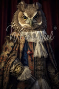 KING HOOTSWORTH | Large Decoupage Tissue Paper for Furniture | Arts & Crafts | 21x29 | Whimsykel Designs | Fancy Royal Owl