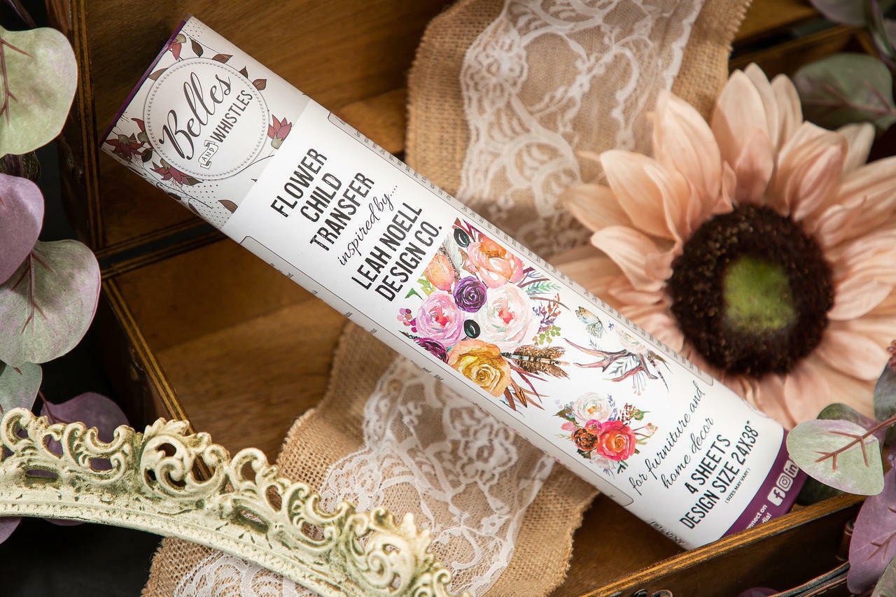 FLOWER CHILD | Transfer | Retired | 4 Sheets | Dixie Belle Paint boho florals