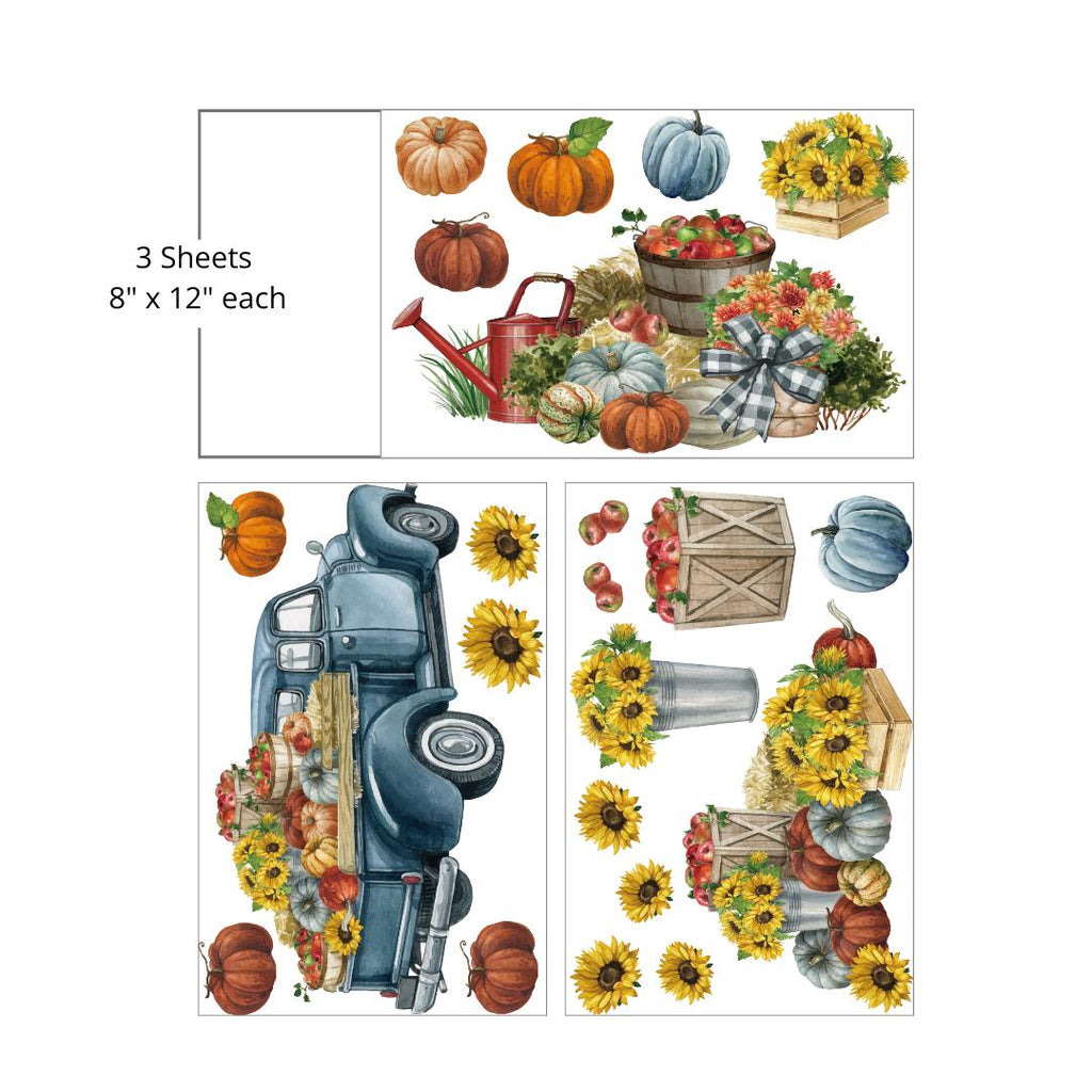 COUNTRY PICKIN' | Mid Transfer | Dixie Belle Paint Company | 3 separate sheets of fall decor