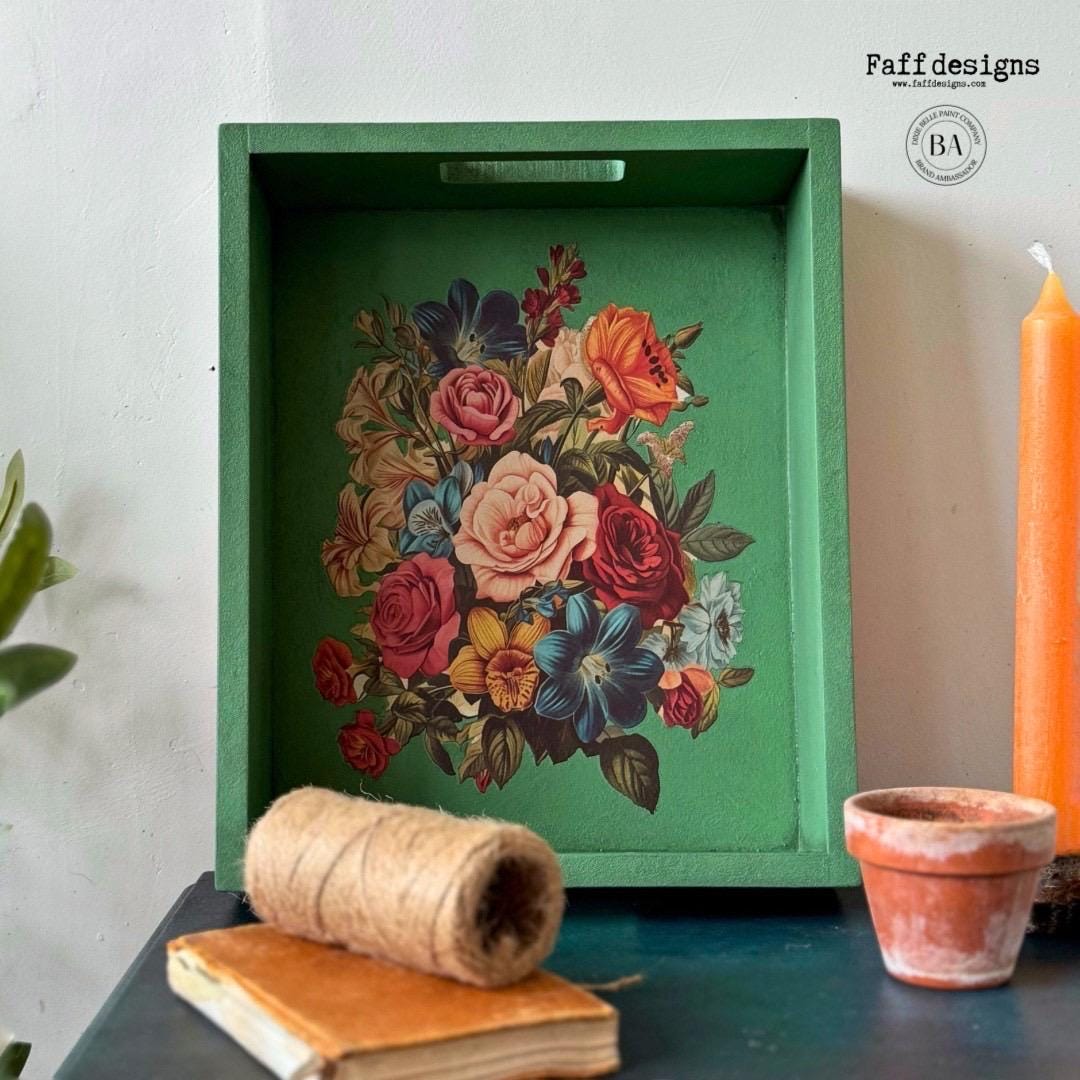 ANTIQUE FLORA | Mid Transfer | Dixie Belle Paint Company | 3 separate sheets of Fall bouquets
