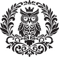 KING OWL III | Stencil | Furniture | Arts & Crafts | Dixie Belle Paint | owl in wreath Dixie Belle Paint