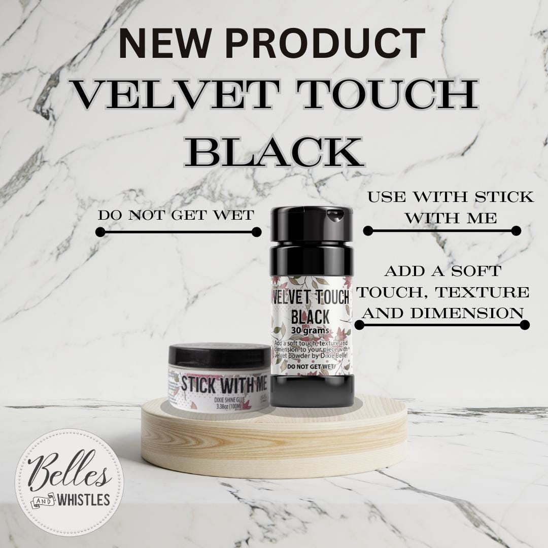 VELVET TOUCH (30 grams) | Dixie Belle Paint Company | Furniture Paint - Create A Velvety Stencil With Top Coat Or Stick With Me!