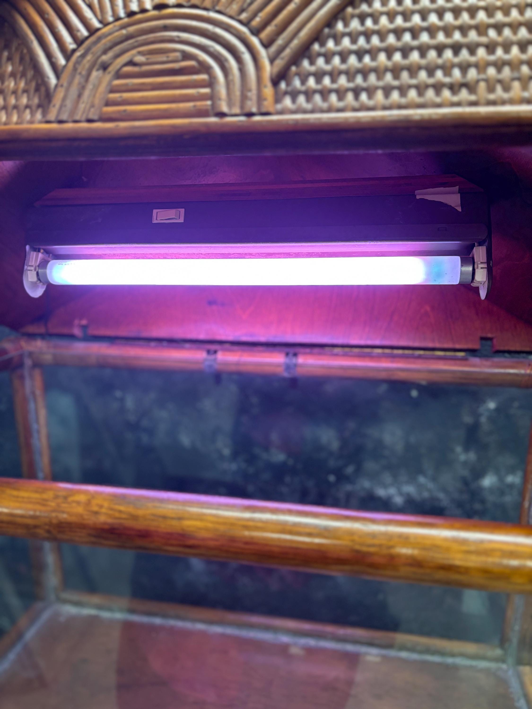 Mid Century Modern Terrarium/Aquarium | 3 Drawers | Separate Pieces | Miami Coastal Vibes | Wicker/Bamboo Frame | Shipping Not Included