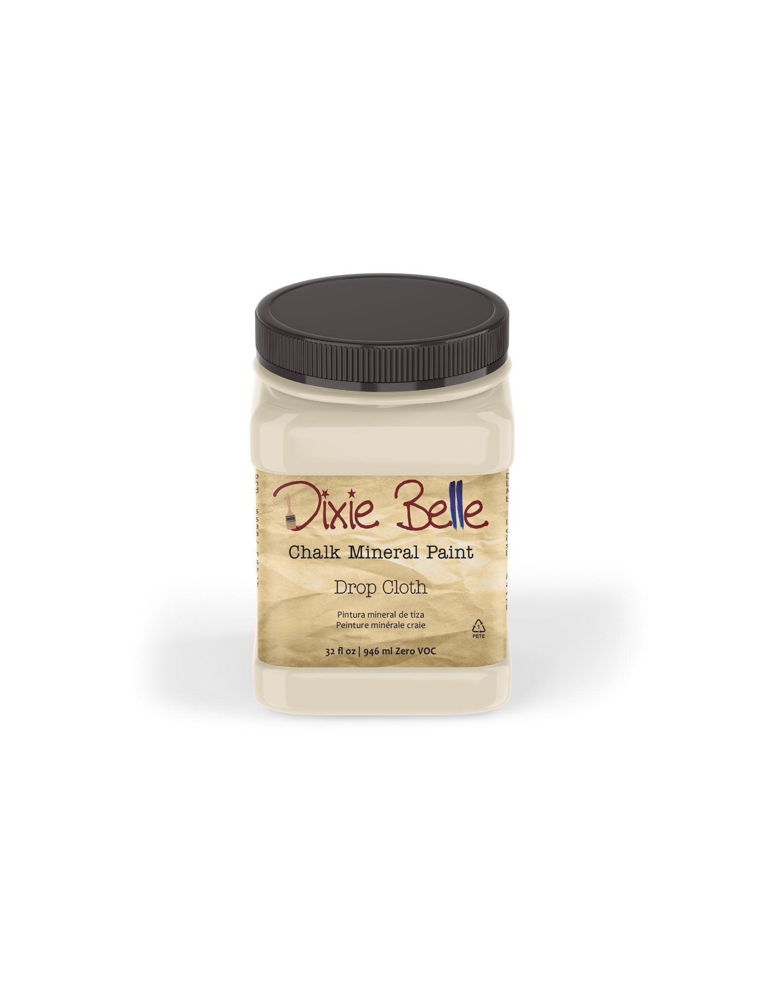 DROP CLOTH | Dixie Belle Chalk Mineral Paint | linen white | Furniture Paint | Ships Same Day | Eligible for Free Shipping