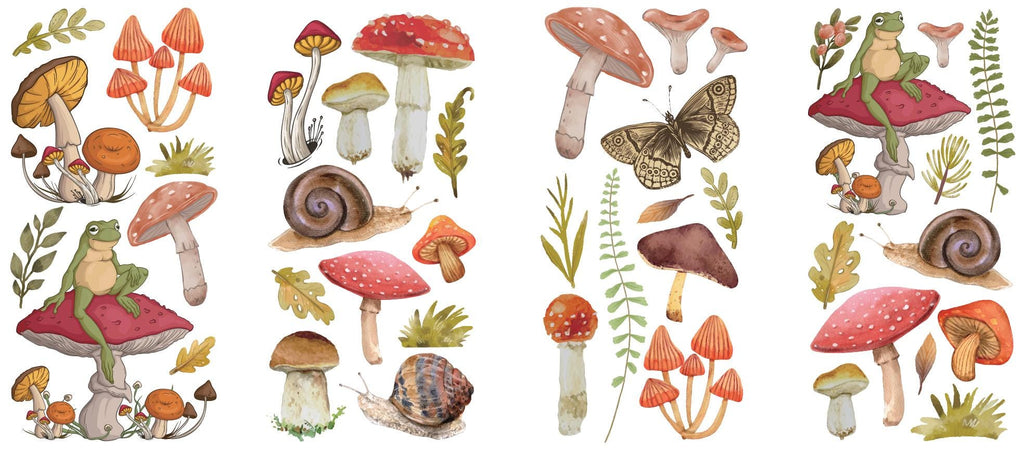 Mr. TOAD'S HAPPY PLACE | Transfer | Retired | Crafts | Art | Dixie Belle Paint | mushrooms, snails, butterflies and frogs