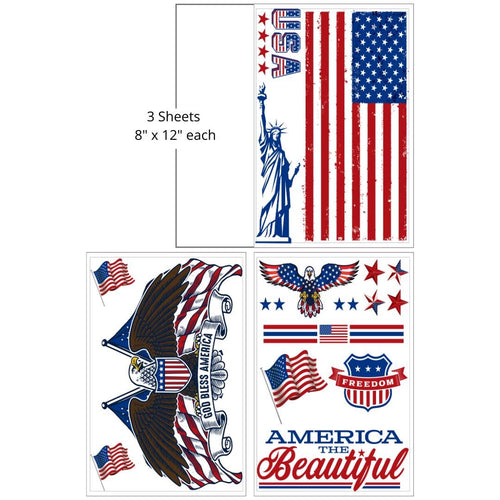AMERICA THE BEAUTIFUL - Small Transfer | Furniture | Crafts | Art | Dixie Belle Paint|Belles & Whistles| veterans, usa, Statue of Liberty Dixie Belle Paint