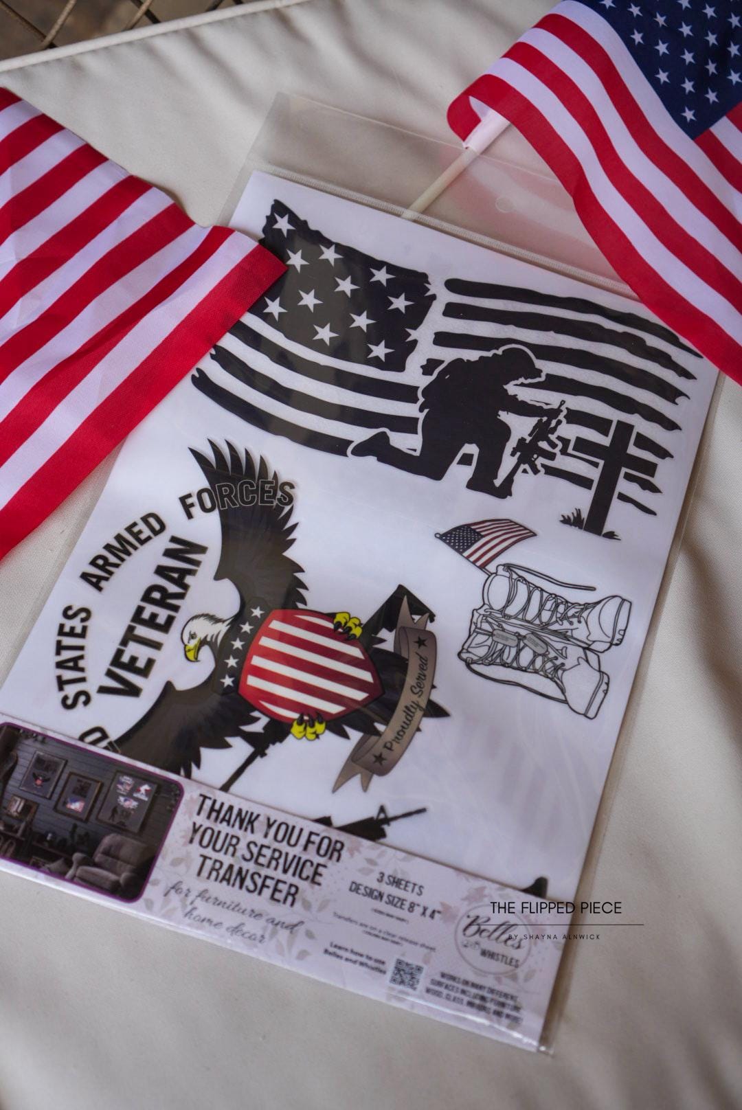 THANK You FOR Your SERVICE - Small Transfer For Furniture | Crafts | Art | Dixie Belle Paint | veterans, usa, America