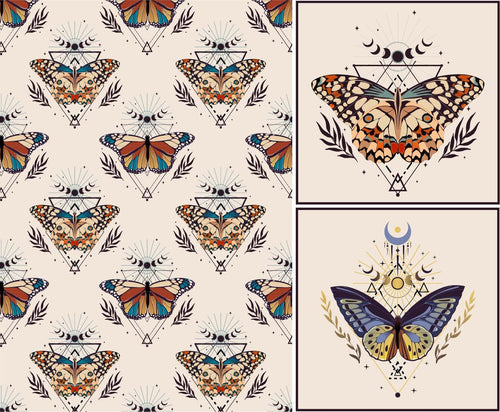BOHO BUTTERFLIES | 2 Sheets A3- 11.7 x 16.54 inches | Rice Decoupage Paper | Furniture | Crafts | Art Dixie Belle Paint