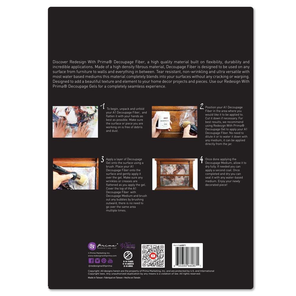 BEWITCHED DECOUPAGE | Decoupage Paper | Furniture | Arts & Crafts | 8.3"X11.7"; 3 sheets | Redesign with Prima | bewitched decoupage