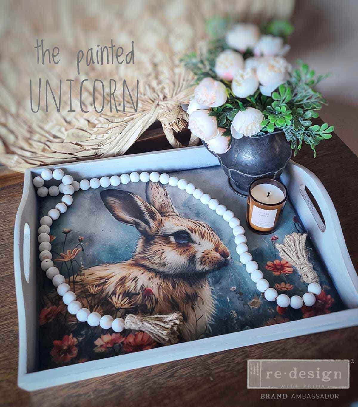 GARDEN BUNNY TALES | Decoupage Decor Tissue Paper for Furniture | 3 sheets - 11.7X16.5 each | Redesign with Prima | easter bunnies