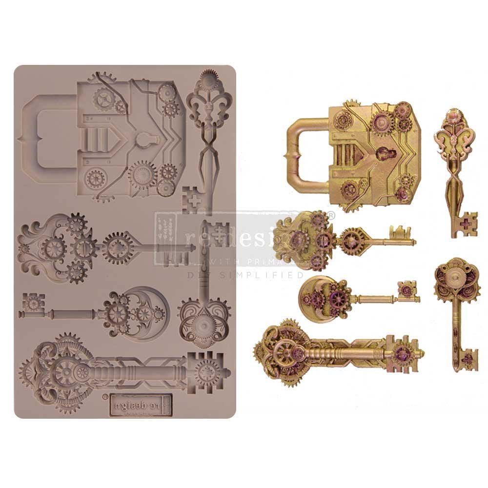 Mechanical Lock & Key - Resin Mould 5"x8"