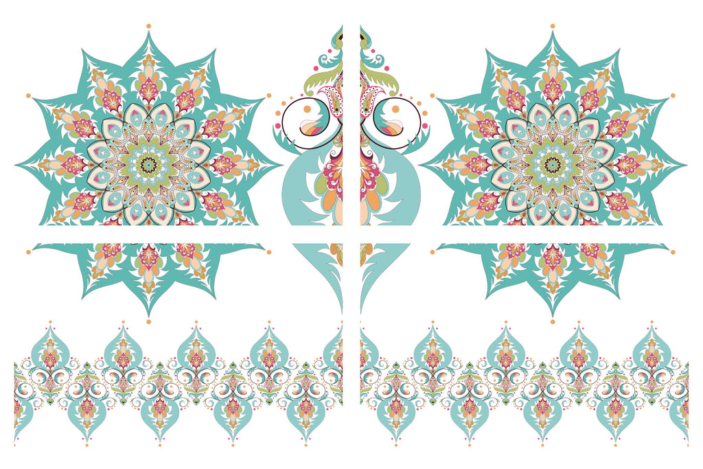 KALEIDOSCOPE | Retired | Large Transfer | Dixie Belle Paint | kaleidoscope and trim