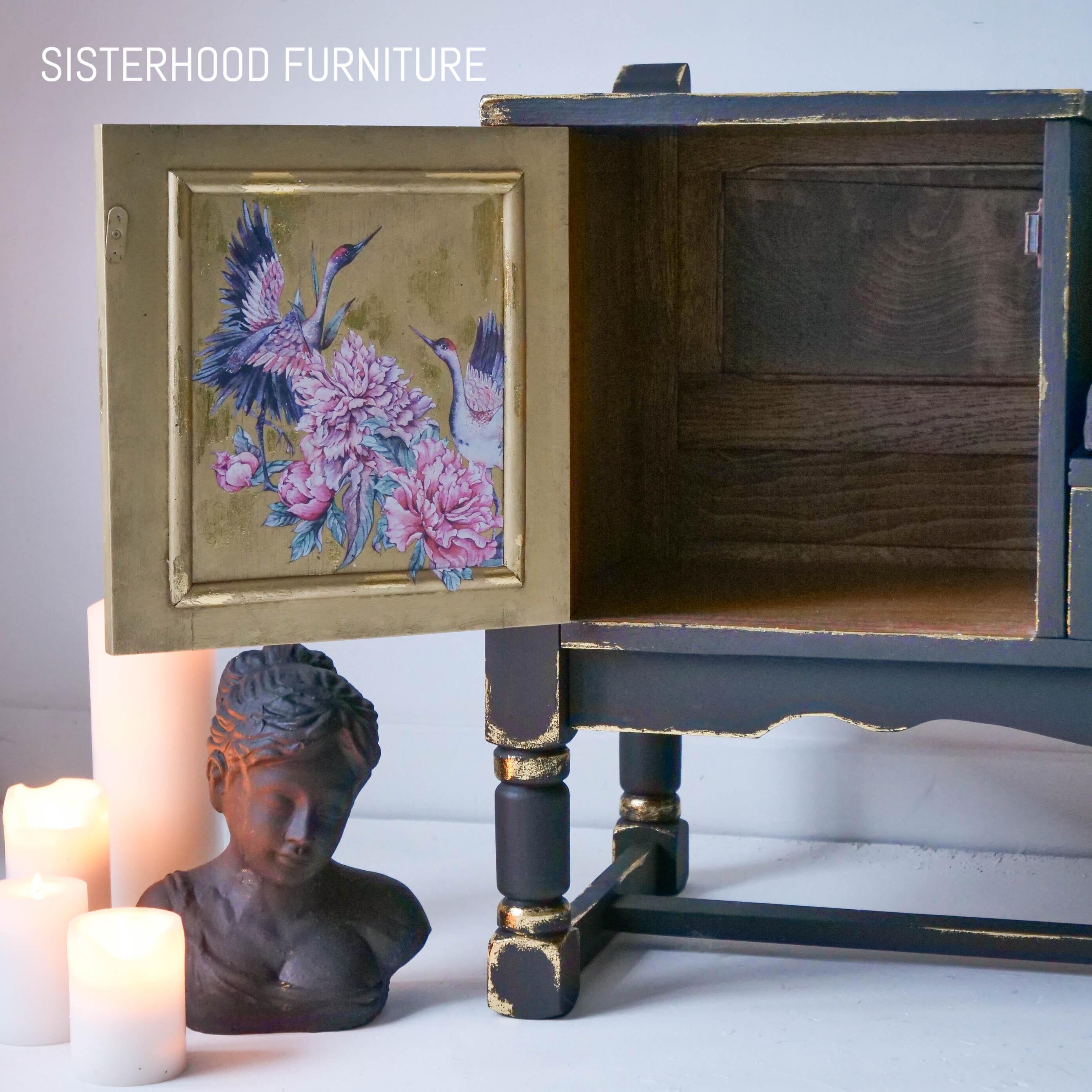 VERSAILLES GARDEN | Retired | Small Transfer For Furniture | Crafts | Art | Dixie Belle Paint | birds, florals, butterflies